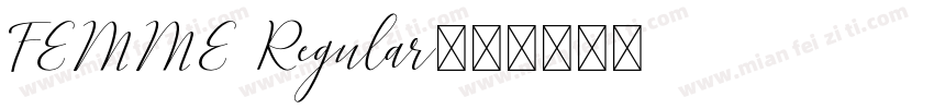 FEMME Regular字体转换